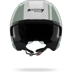 Casco Jet Nolan N20-2 Dolce Vita 348 Verde Grigio Bianco Lucido