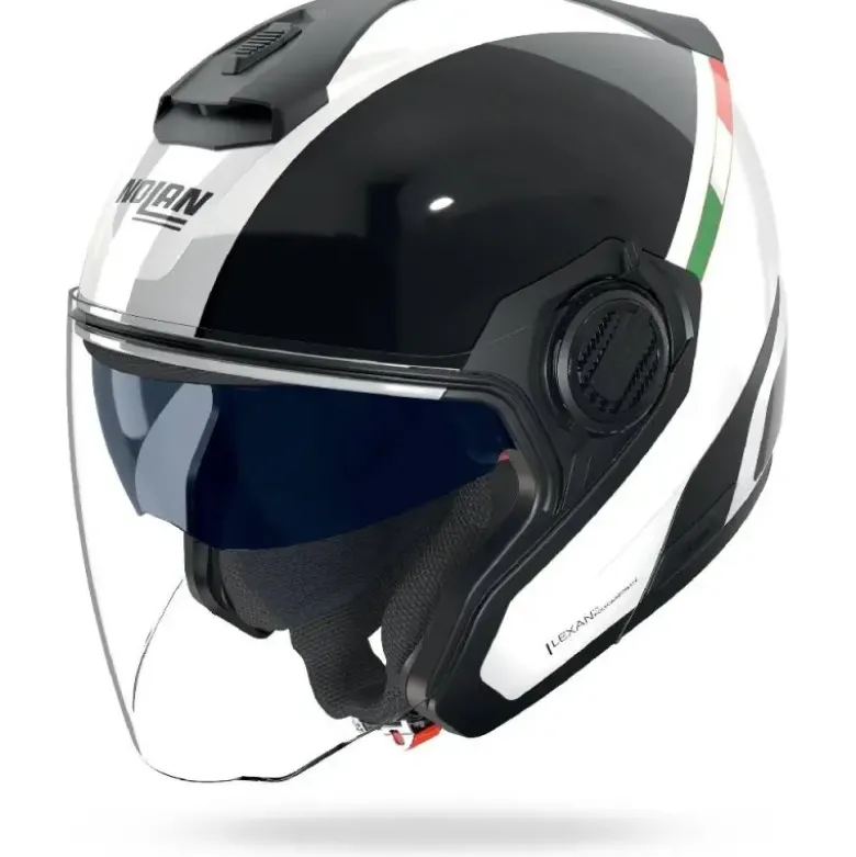 Casco Jet Nolan N40-5 06 Integro 342 Bianco Nero Italia Lucido