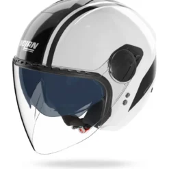 Casco Jet Nolan N20-2 Visor Dolce Vita 348 Bianco Nero Lucido