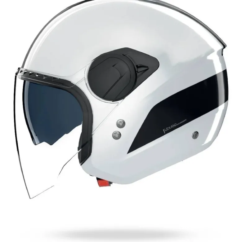 Casco Jet Nolan N20-2 Visor Dolce Vita 348 Bianco Nero Lucido