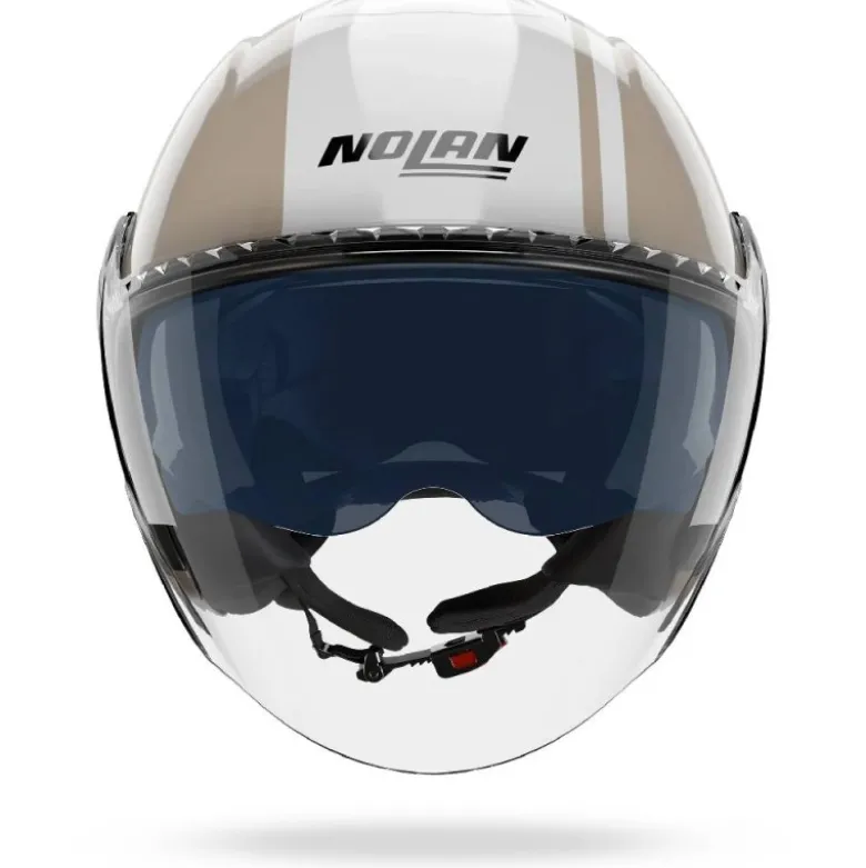 Casco Jet Nolan N20-2 Visor Dolce Vita 350 Sabbia Bianco Lucido