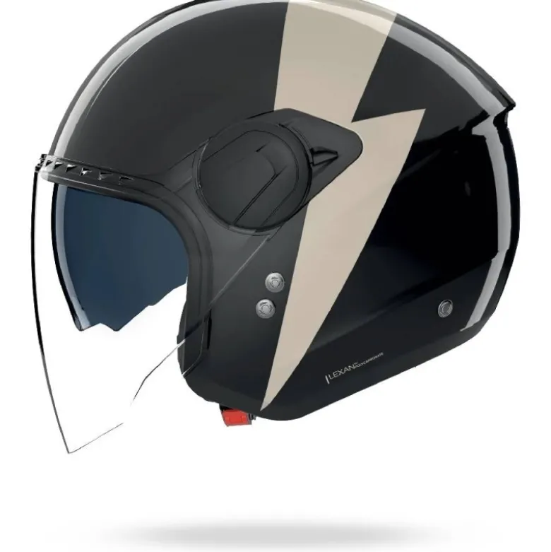 Casco Jet Nolan N20-2 Visor Impeto 344 Nero Avorio Lucido
