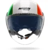 Casco Jet Nolan N20-2 Visor Tricolore 346 Bianco Verde Rosso Lucido
