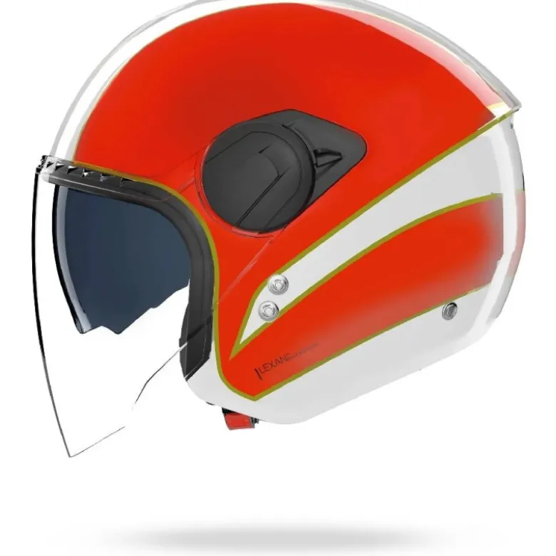Casco Jet Nolan N20-2 Visor Tricolore 346 Bianco Verde Rosso Lucido
