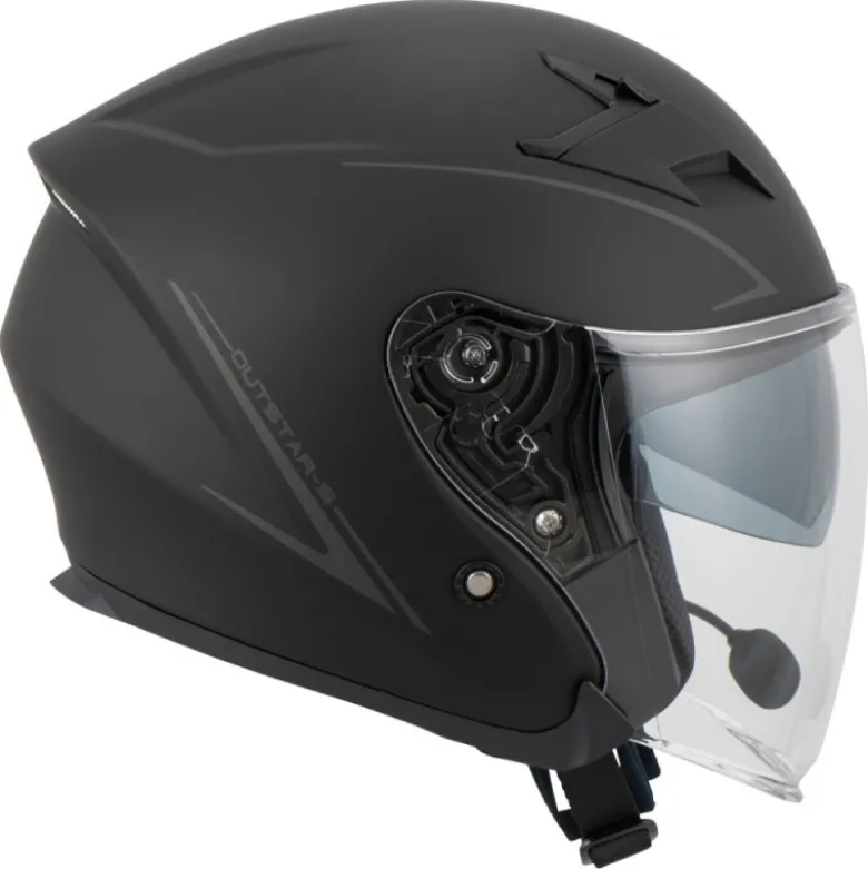Casco Jet Sena Outstar S Bluetooth Integrato Nero Opaco