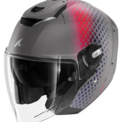 Casco Jet Shark Rs Jet Stride Silver Viola Blu Opaco