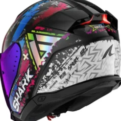 Casco Jet Shark Skwal i3 Jet Hellcat Nero Chrome Blu