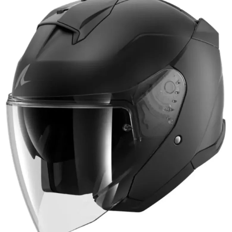 Casco Jet Shark Skwal Jet Blank Nero Opaco