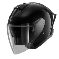 Casco Jet Shark Skwal Jet Cup Blank Nero Lucido