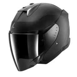 Casco Jet Shark Skwal Jet Dark Shadow Nero Opaco