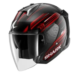 Casco Jet Skwal I3 Light-Blur Nero Rosso Bianco