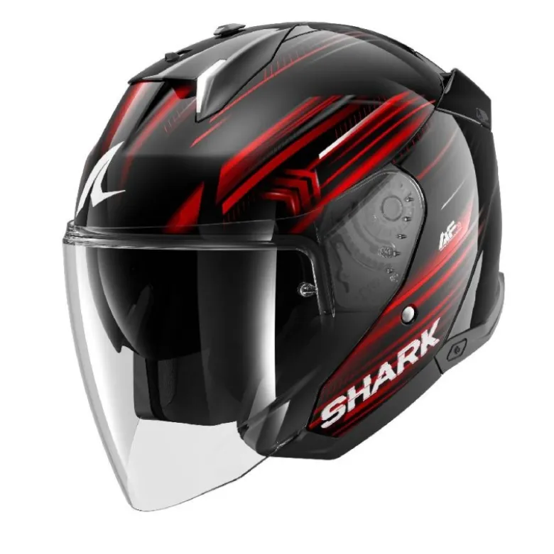 Casco Jet Skwal I3 Light-Blur Nero Rosso Bianco