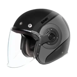 Casco Jet SMK Retro Jet Rebel Nero Grigio