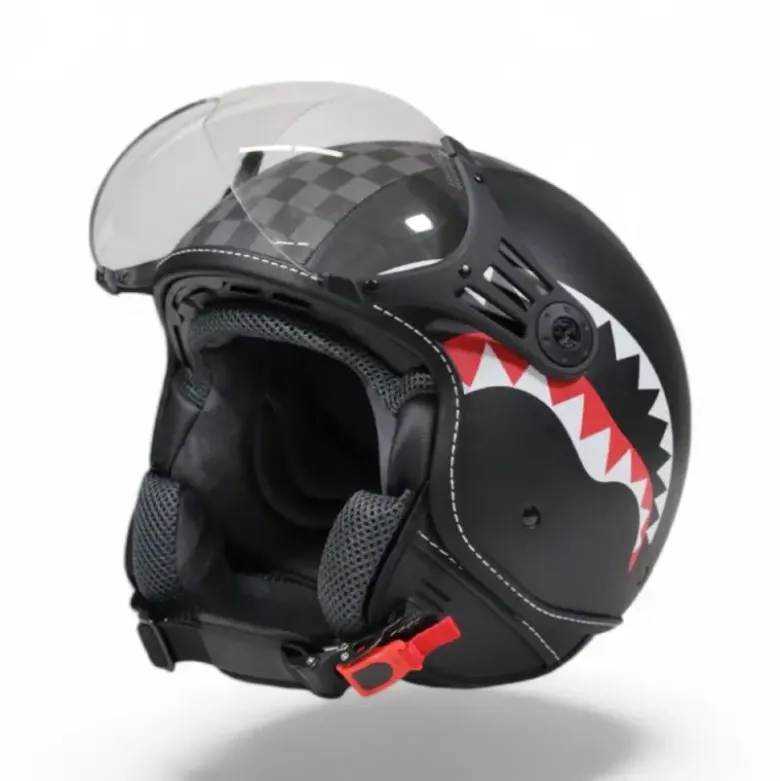 Casco Jet SprayGround Sharks in Paris Helmet Nero Grigio