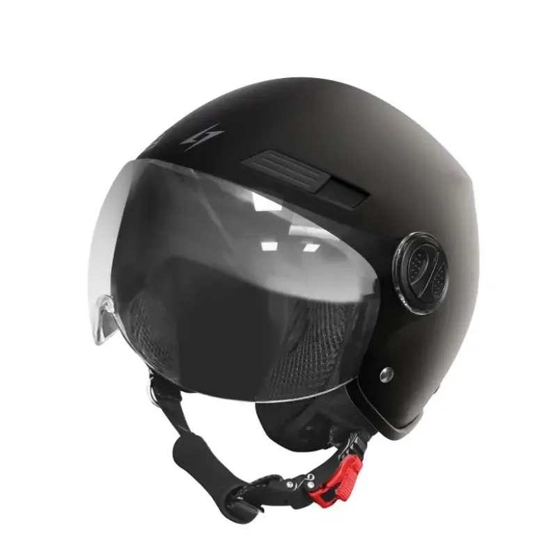 Casco Jet Stormer Ride Solid Nero Opaco