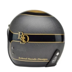 Casco Jet Vintage Bell Custom 500 Carbon 2025 Roland Sands Player Grigio Opaco Nero Oro