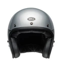 Casco Jet Vintage Bell Custom 500 2025 Chassis Argento Nero Lucido