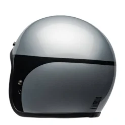 Casco Jet Vintage Bell Custom 500 2025 Chassis Argento Nero Lucido