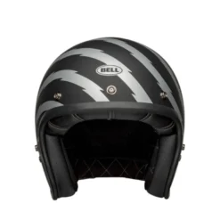 Casco Jet Vintage Bell Custom 500 Dlx Se Vertigo Nero Argento Opaco