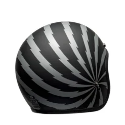 Casco Jet Vintage Bell Custom 500 Dlx Se Vertigo Nero Argento Opaco