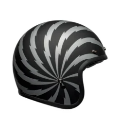 Casco Jet Vintage Bell Custom 500 Dlx Se Vertigo Nero Argento Opaco