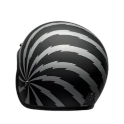 Casco Jet Vintage Bell Custom 500 Dlx Se Vertigo Nero Argento Opaco