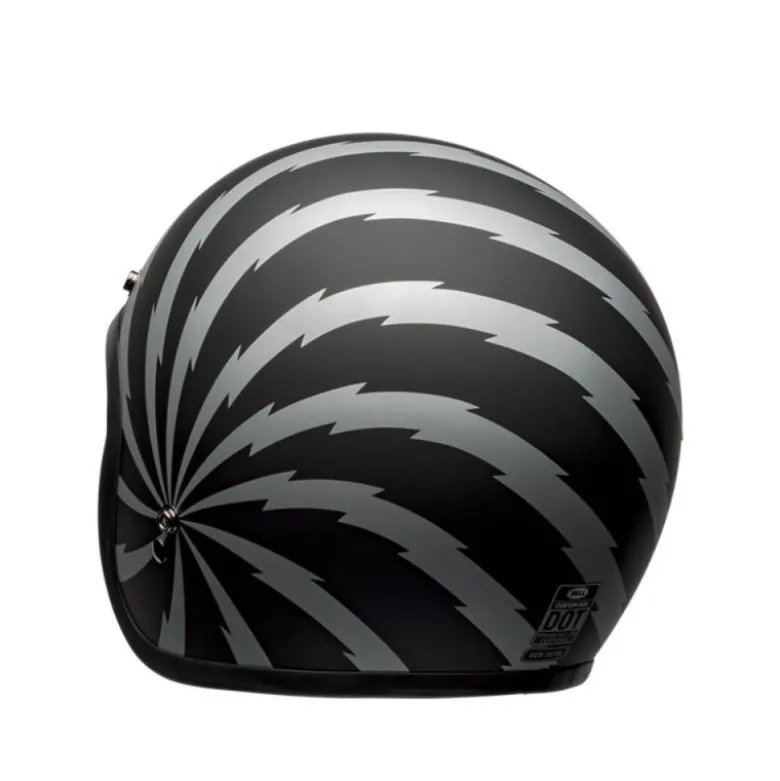 Casco Jet Vintage Bell Custom 500 Dlx Se Vertigo Nero Argento Opaco