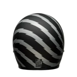 Casco Jet Vintage Bell Custom 500 Dlx Se Vertigo Nero Argento Opaco