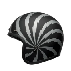 Casco Jet Vintage Bell Custom 500 Dlx Se Vertigo Nero Argento Opaco
