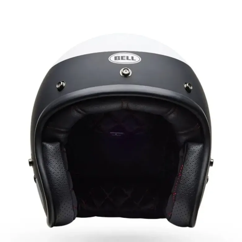Casco Jet Vintage Bell Custom 500 2025 Parlor Nero Bianco Opaco