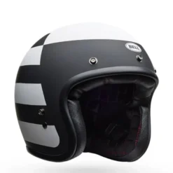 Casco Jet Vintage Bell Custom 500 2025 Parlor Nero Bianco Opaco