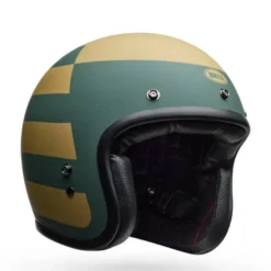 Casco Jet Vintage Bell Custom 500 2025 Parlor Smeraldo Oro Verde Opaco