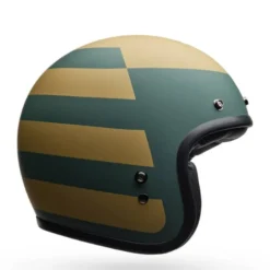 Casco Jet Vintage Bell Custom 500 2025 Parlor Smeraldo Oro Verde Opaco