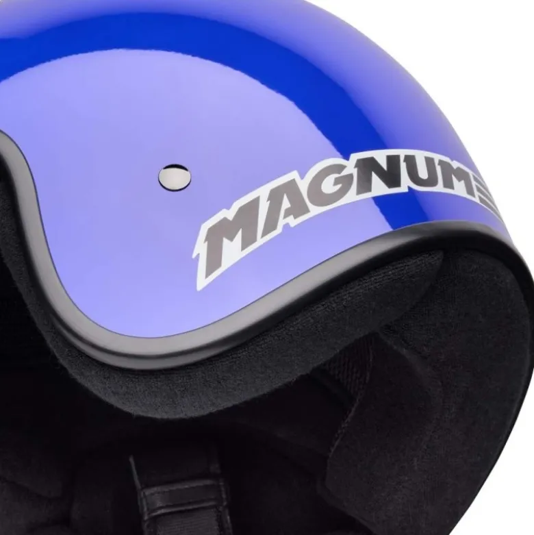 Casco Jet Vintage Bell Magnum 2026 Solid Blu Lucido