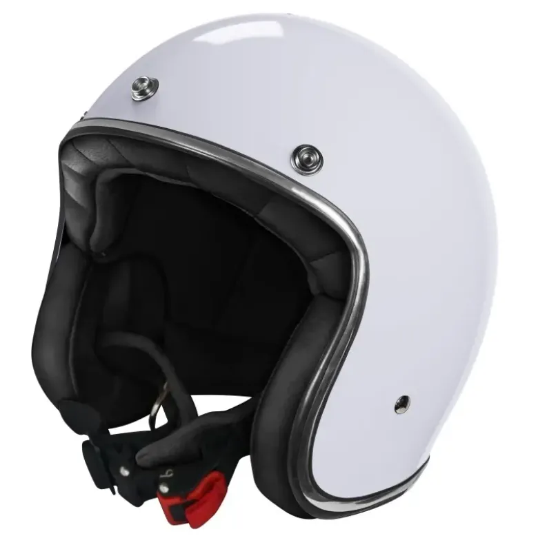Casco Jet Vintage Stormer Quartz Pearly Bianco