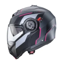 Casco Modulare Caberg Duke Evo Move Antracite Opaco Nero Fucsia