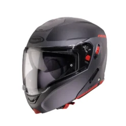 Casco Modulare Caberg Horus X Ray Nero Grigio Rosso Fluo Opaco