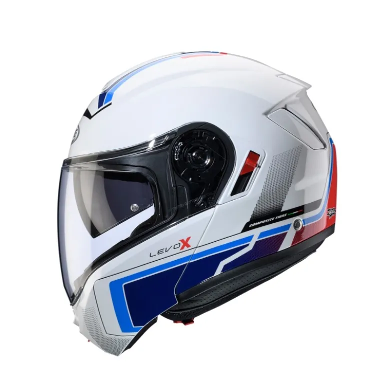 Casco Modulare Caberg Levo X Elite Bianco Rosso Blu