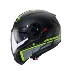 Casco Modulare Caberg Levo X Elite Nero Opaco Grigio Giallo Fluo