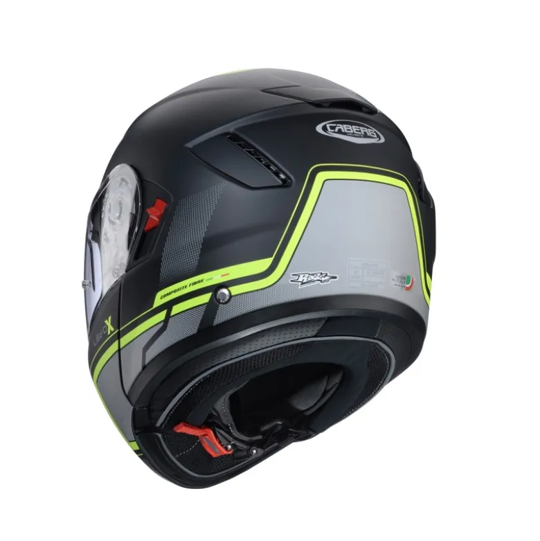 Casco Modulare Caberg Levo X Elite Nero Opaco Grigio Giallo Fluo