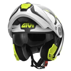 Casco Modulare Givi X.27 Dimension Nero Opaco Bianco Giallo