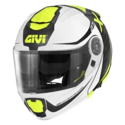 Casco Modulare Givi X.27 Dimension Nero Opaco Bianco Giallo