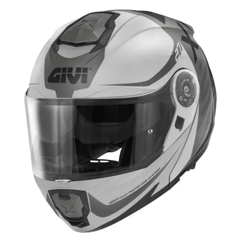 Casco Modulare Givi X.27 Dimension Nero Opaco Titanio Argento
