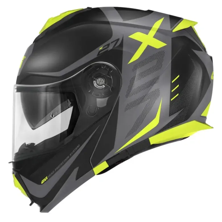 Casco Modulare Givi X.27 Dimension Nero Opaco Titanio Giallo