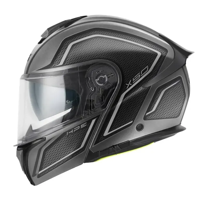 Casco Modulare Givi X.50 Fiber Graphic Hologram Titanio Nero Grigio Opaco