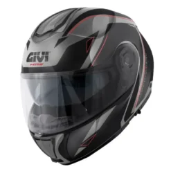 Casco Modulare Givi X.26 Square Titanio Nero Rosso Opaco