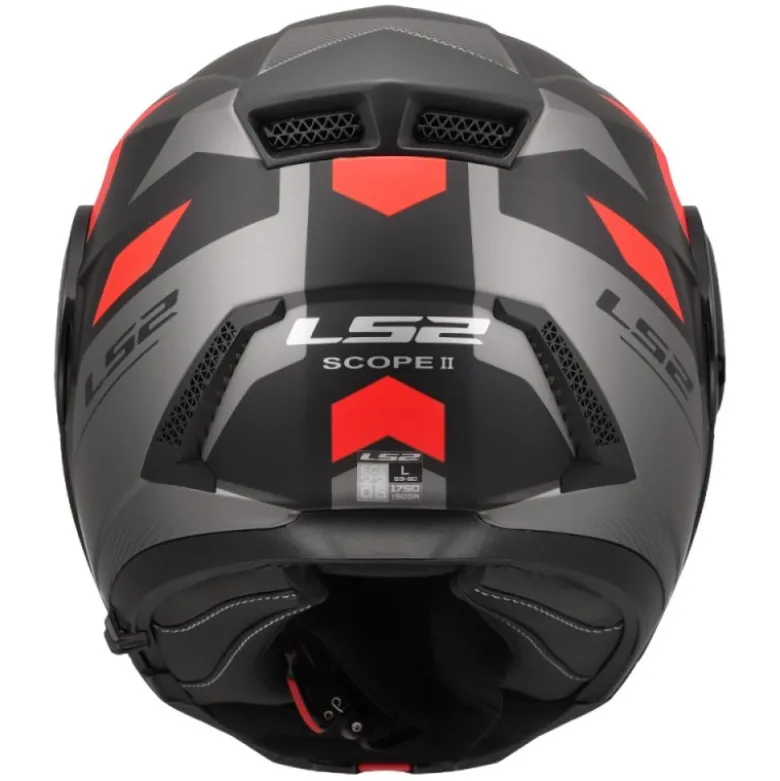 Casco Modulare LS2 FF902 Scope II Duria Nero Rosso