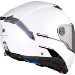Casco Modulare Mt Helmets con Interfono MT-Rider Fu404Sv Atom 2 Sv Solid Lucido Bianco