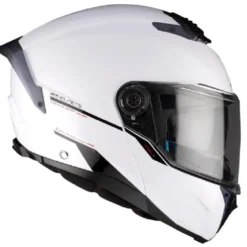 Casco Modulare Mt Helmets con Interfono MT-Rider Fu404Sv Atom 2 Sv Solid Lucido Bianco