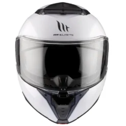 Casco Modulare Mt Helmets con Interfono MT-Rider Fu404Sv Atom 2 Sv Solid Lucido Bianco